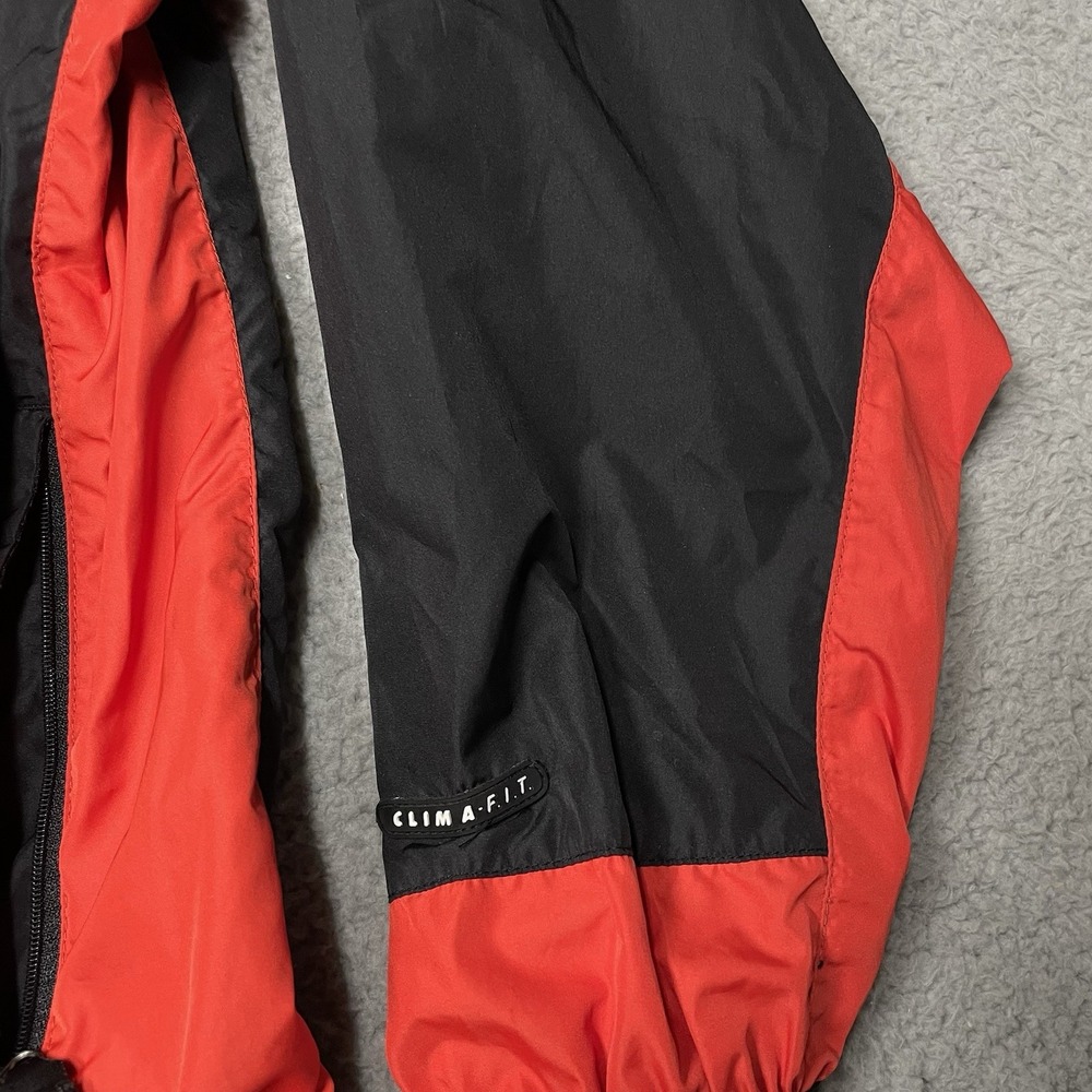 Vintage 90s Men’s Nike Windbreaker Jacket Black Red Size Large Clima Fit - Picture 3 of 8